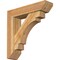 Ekena Millwork Merced Slat Rough Sawn Bracket w/ Offset Brace, Western Red Cedar, 6"W x 24"D x 24"H BKT0604X24X24MRC06RWR - alternate 1